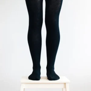 collant en mérinos femme noire