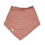 bavoir rose poudré en laine mérinos pour bébé Alpes du Sud