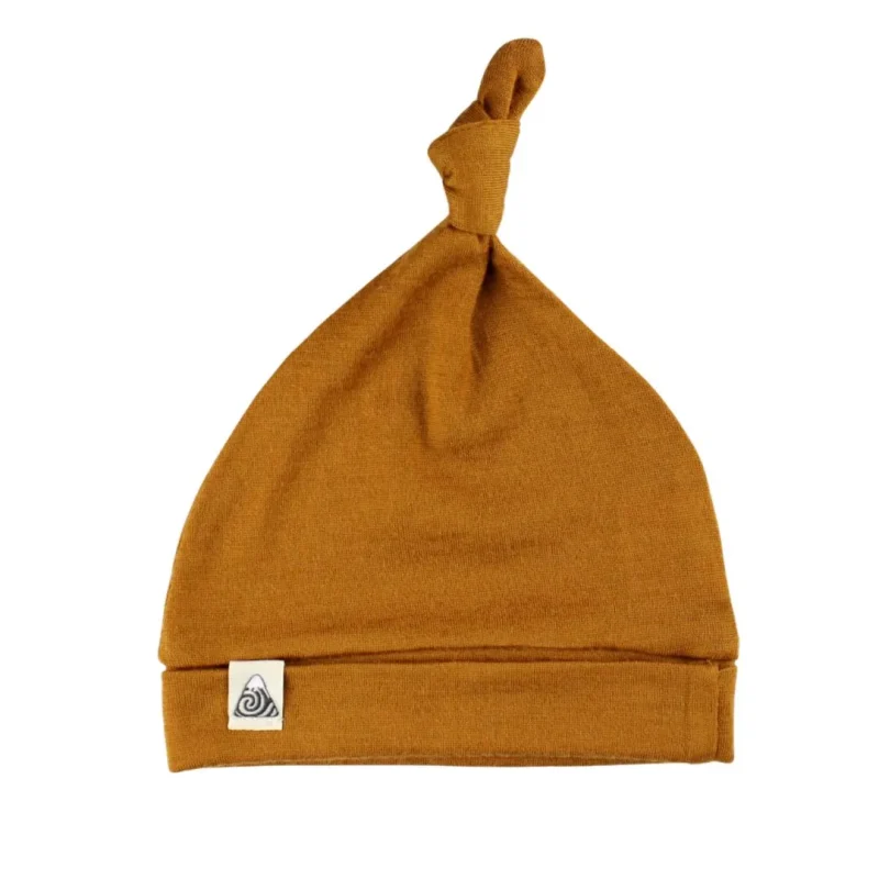 bonnet à noeud ocre mérinos alpes du sud