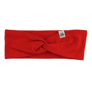 bandeau en laine mérinos coquelicot