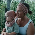 bandeau rose femme bonnet et snood rose enfant
