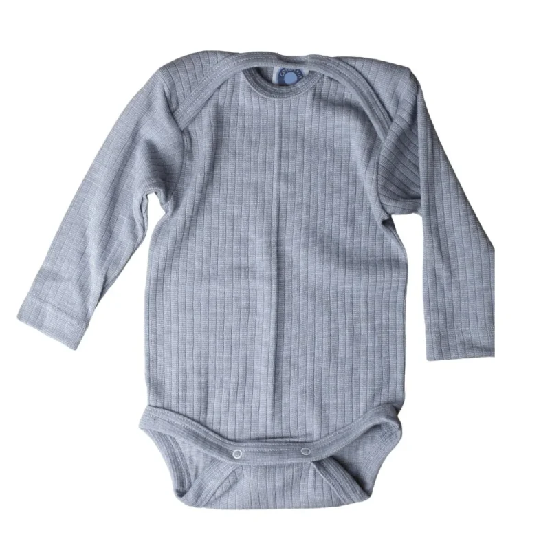 body laine coton et soie cosilana Alpes du Sud Mérinos gris