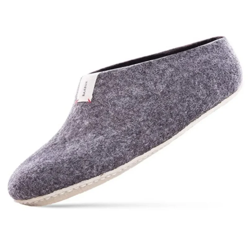 Chaussons en laine mérinos baabuk gris