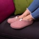 chausson en laine baabuk rose