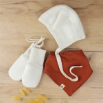 gants et bonnet laine blanc Engel Natur Alpes Du Sud Mérinos