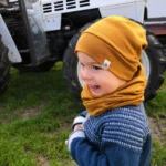 bonnet et snood en mérinos ocre