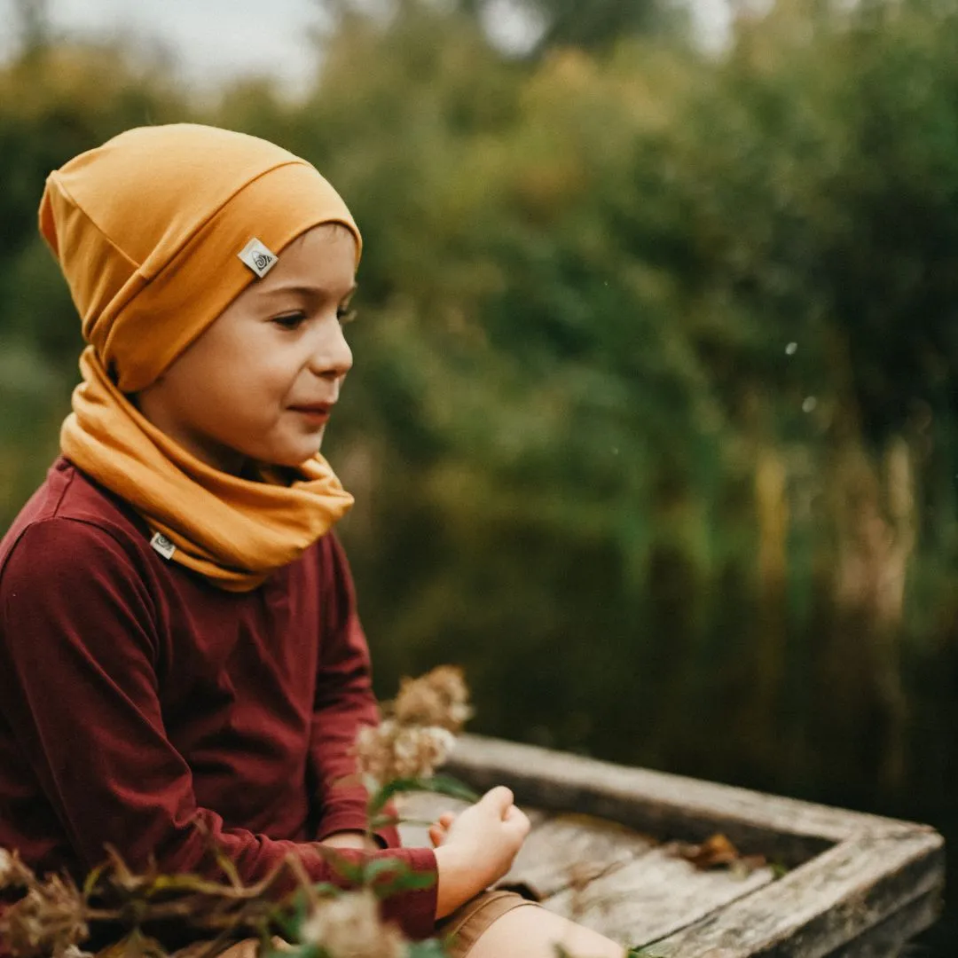 bonnet et snood miel