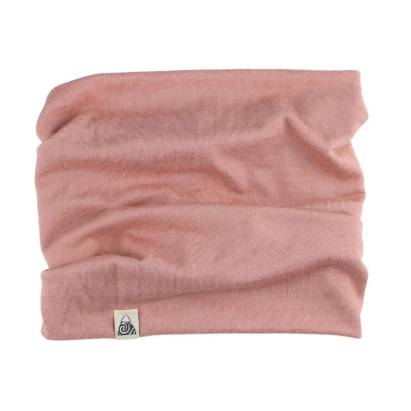 snood rose en laine mérinos pour bébé, enfant et adulte Alpes du Sud Mérinos