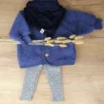 leggings en laine bio disana gris look