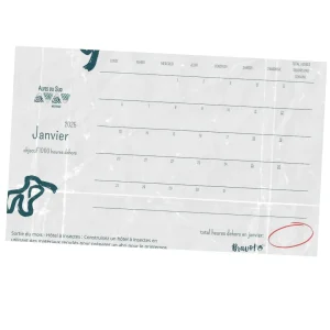 calendrier 1000 heures dehors gratuit à imprimer