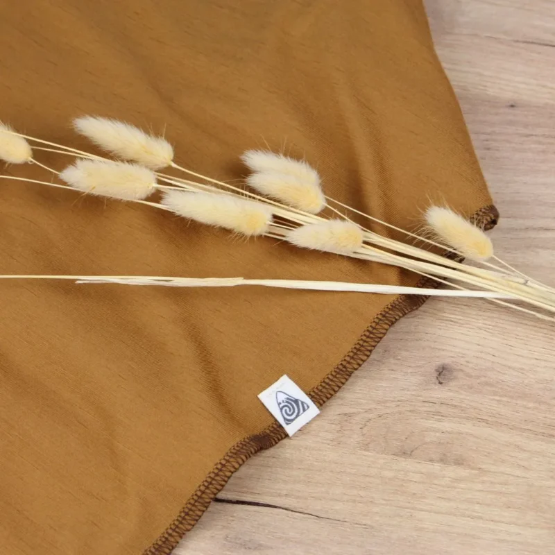 écharpe femme en laine mérinos ocre