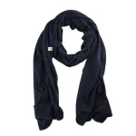 écharpe en laine mérinos femme bleu marine Alpes du Sud Mérinos