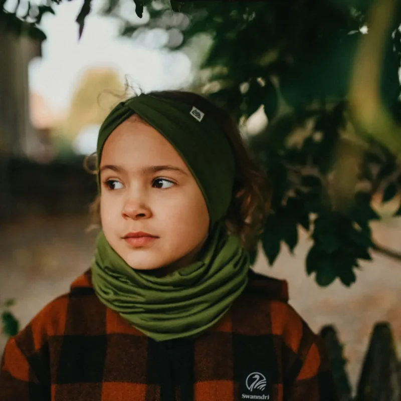 snood et bandeau kiwi pour enfant 2 ans +