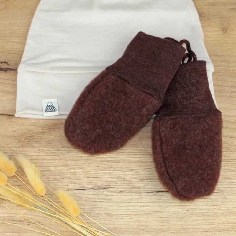 gants laine polaire cannelle