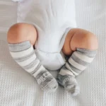 chaussettes en laine mérinos bébé gris