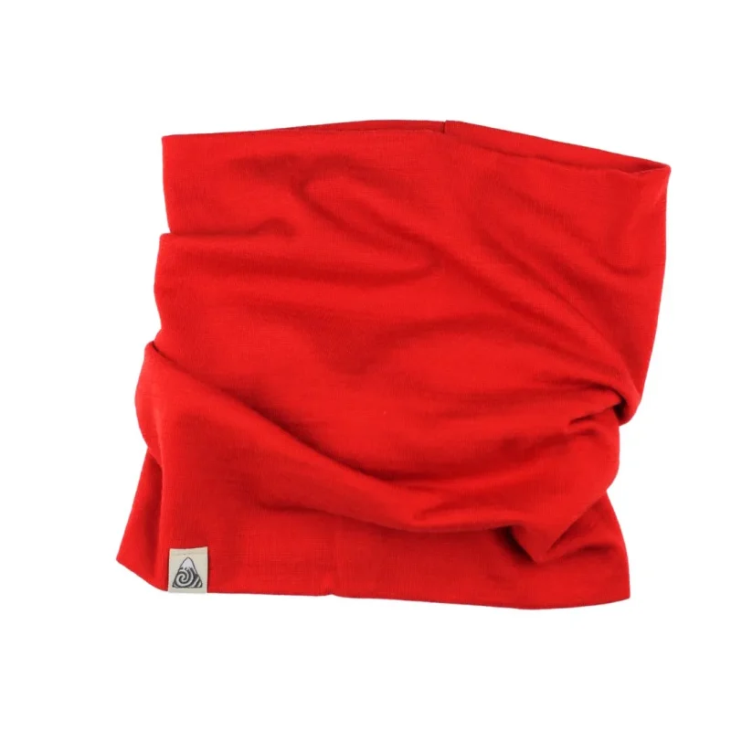 snood bébé enfant et adulte en laine mérinos coquelicot