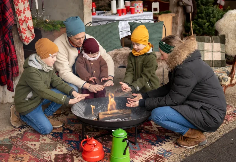 famille en laine mérinos accessoires Alpes du Sud Mérinos
